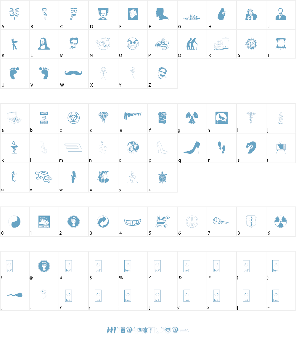 bu Dingbats Sans Purpose Font Character